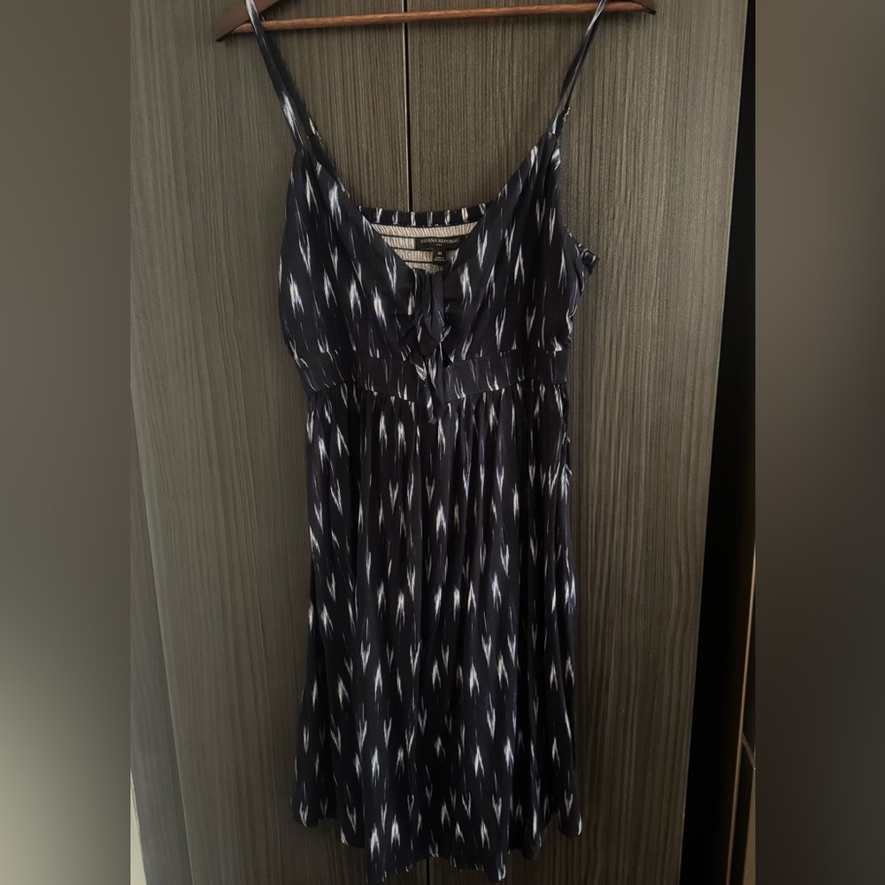 Blue and White Patterned Dress
